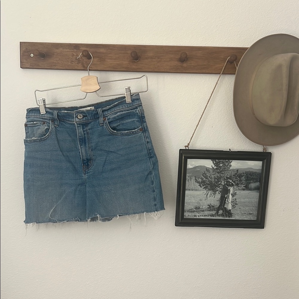 Blue Denim Mom High Rise shorts